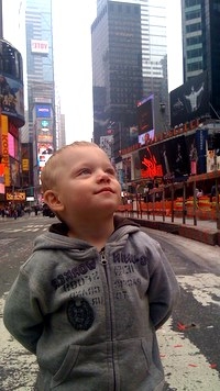 Lance in Times Square